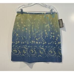 NWT Vintage Rikki J. New Work Floral Print Pencil Skirt Womens Size Large (927)‎